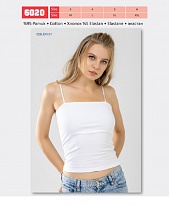 картинка BR Майка жіноча вкорочена 6020,01  БІЛИЙ         6(1)шт. магазин Одежда+ являющийся официальным дистрибьютором