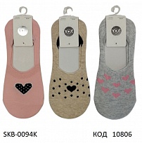 картинка YO Сліди жіночі SKB-0094K    МІКС кольорів    35-41   6(3) шт магазин Одежда+ являющийся официальным дистрибьютором