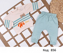 картинка Tr Костюм для хлопчика інтерлок BABYHİ 716  6,12,18 міс. 3 шт магазин Одежда+ являющийся официальным дистрибьютором