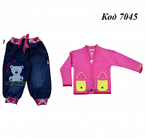 картинка Ukr Костюм для дівчинки (кофта+джинси)  74,80  "2(3) шт магазин Одежда+ являющийся официальным дистрибьютором